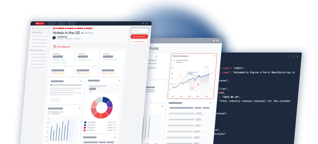 Screen of an access to IBISWorld data