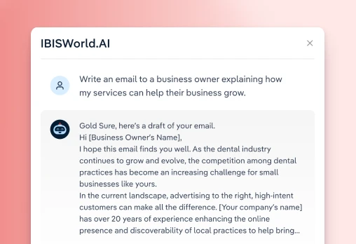 Screen of IBISWorld data transformation